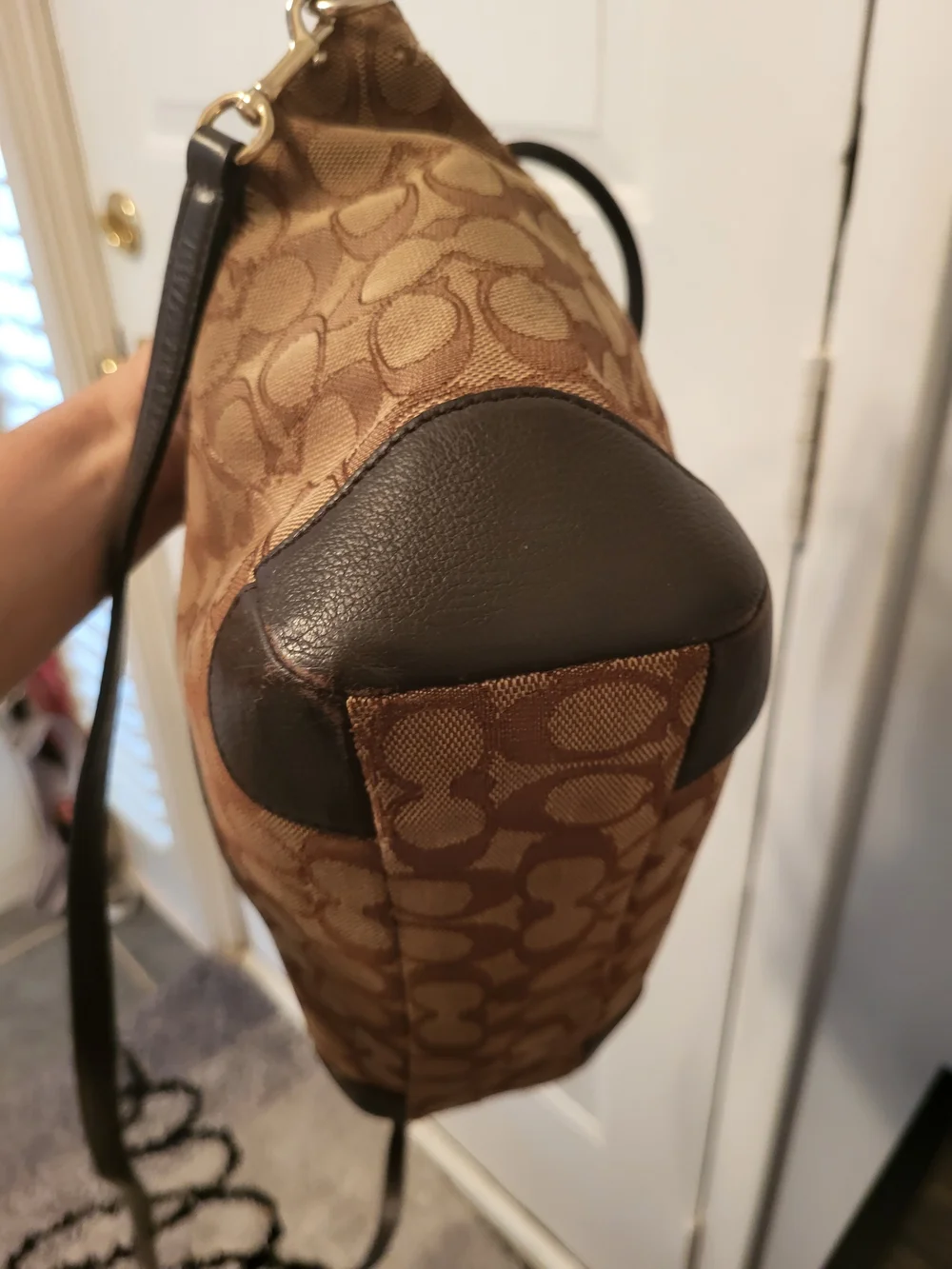 Coach Crossbody Bag - Brown & Dark Brown Interior / Gold Zipper 13